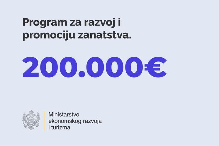 Podrška za nabavku opreme i promociju crnogorskih zanata