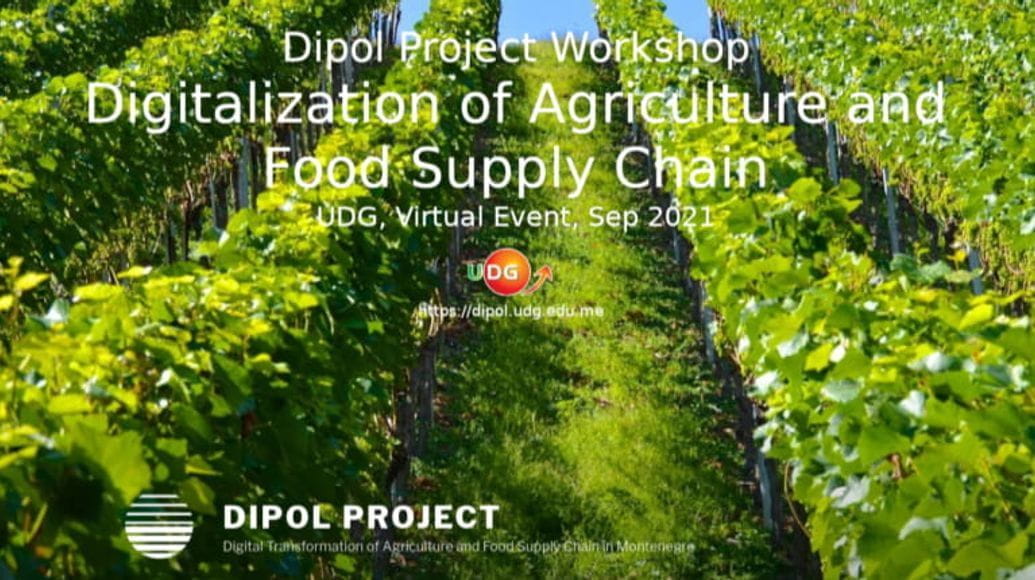 Workshop: Digitalization of Agriculture and Food Supply Chain (opens on 8 october)