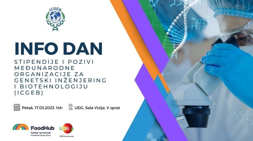 Info dan - stipendije i pozivi Međunarodne organizacije za genetski inženjering i biotehnologiju (ICGEB)