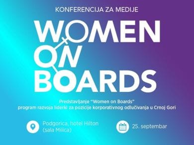 Najava: Konferencija za medije povodom početka programa „Women on Boards“