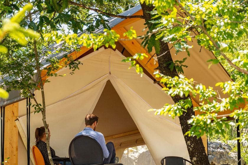 Luxury glamping tents